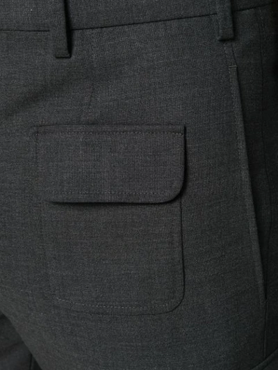 Shop Neil Barrett Woven Trousers In Grey