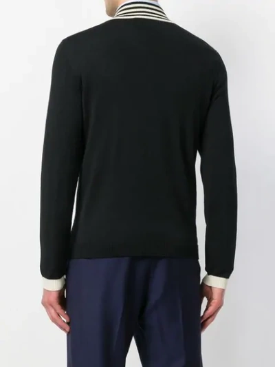 Shop Gucci Bee Appliqué Sweater In Black