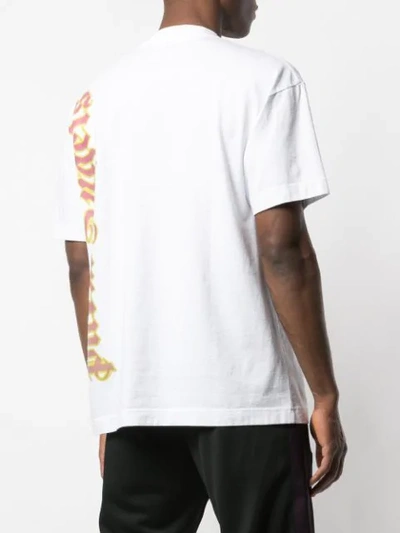 Shop Palm Angels Skull Print T-shirt In White