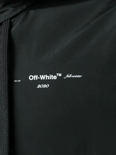 Shop Off-white Lightweight Hooded Rain Coat In Black