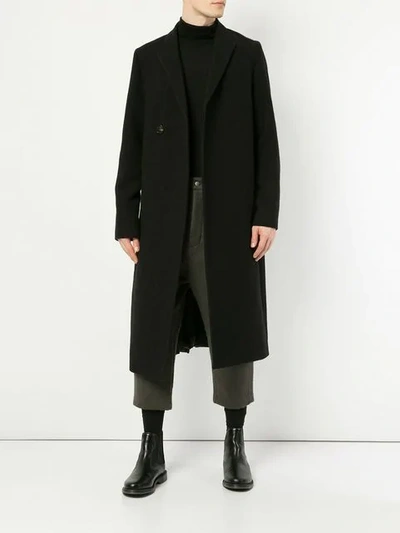 Shop Rick Owens Flag Coat In Black