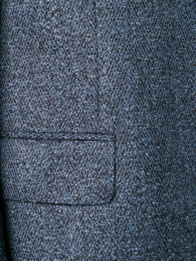 Shop Etro Textured Blazer In Blue