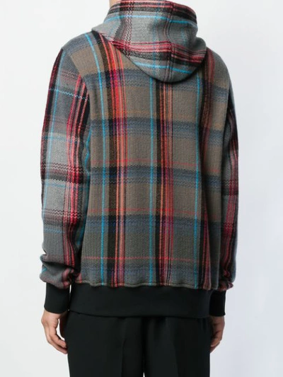 Shop Missoni Plaid Hoodie - Grey