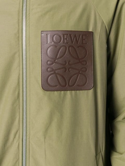 Shop Loewe Hooded Jacket In Green