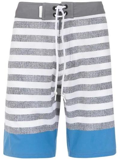 Shop Track & Field Striped Swim Shorts In Grey