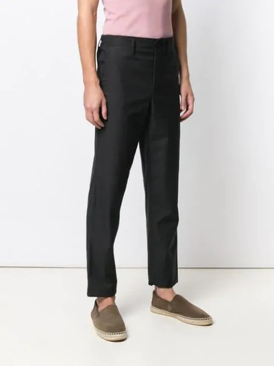 Shop Etro Elasticated Waist Trousers In Black