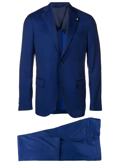 Shop Lardini Two-piece Dinner Suit In Blue