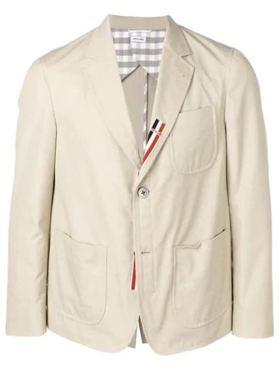 Shop Thom Browne Typewriter Cloth Sack Sport Coat In Neutrals