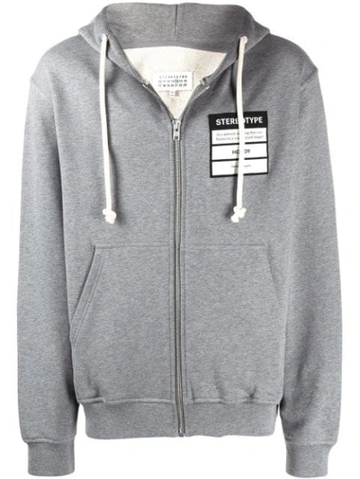 Shop Maison Margiela Stereotype Hoodie In Grey