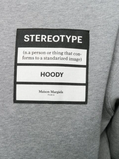 Shop Maison Margiela Stereotype Hoodie In Grey