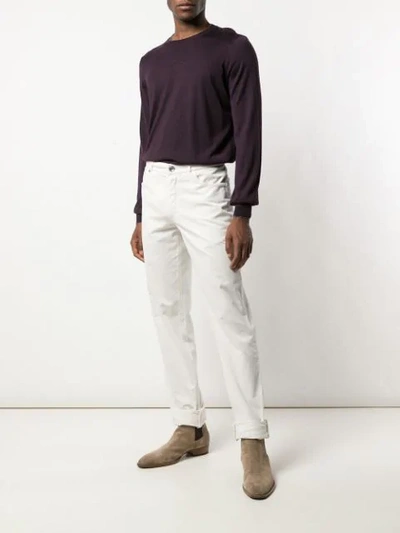 Shop Brunello Cucinelli Straight Leg Jeans In White