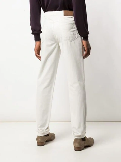 Shop Brunello Cucinelli Straight Leg Jeans In White