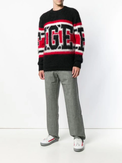 Shop Tommy Hilfiger Hilfiger Collection Knitted Hilfiger Jumper - Black