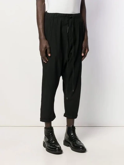 Shop Army Of Me Drop-crotch Trousers - Black