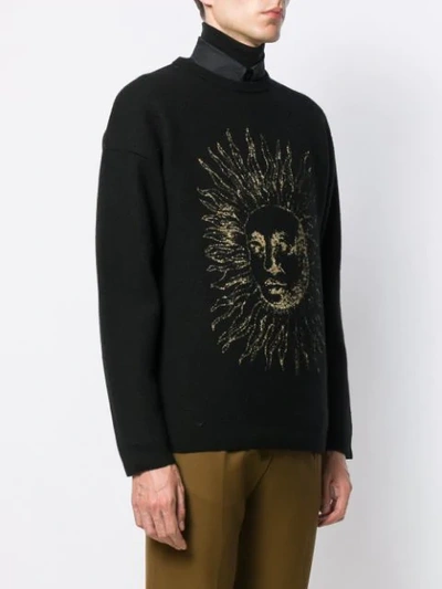 Shop Givenchy Sun Motif Jumper In Black