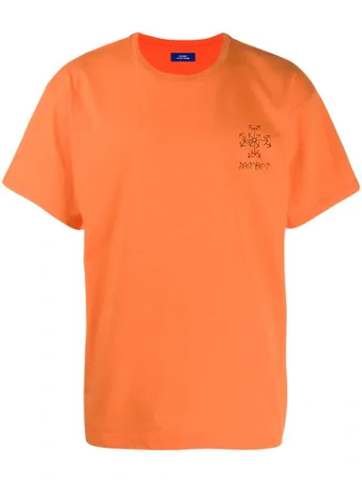 Shop Rassvet Logo Print T-shirt In Orange