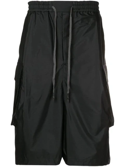 Shop Devoa Cargo Shorts - Black