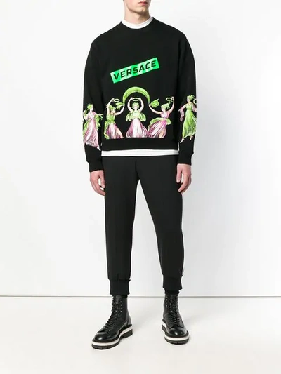 Shop Versace Cupid And Psyche Sweatshirt - Black