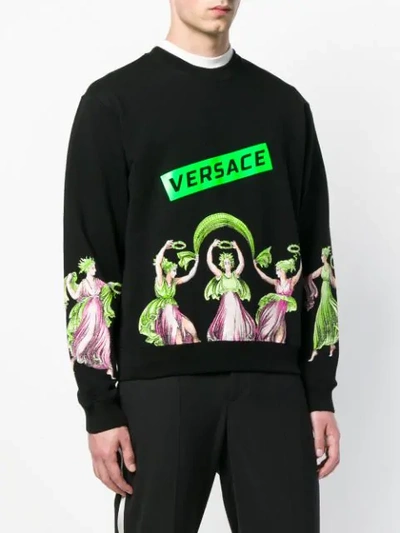Shop Versace Cupid And Psyche Sweatshirt - Black