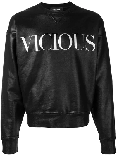 Shop Dsquared2 Viscious Sweatshirt In Black