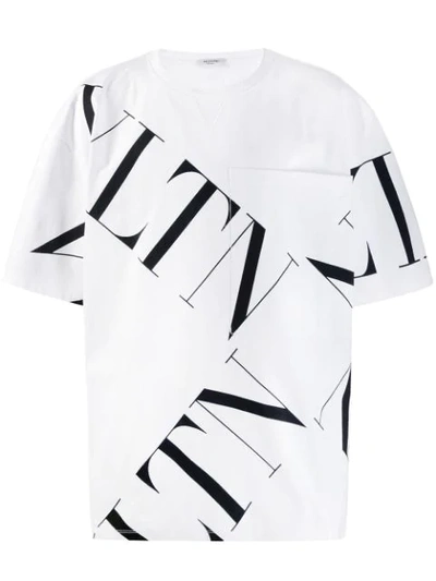 VALENTINO LOGO PRINT T-SHIRT - 白色