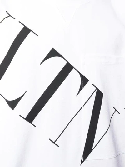 Shop Valentino Logo Print T-shirt In White