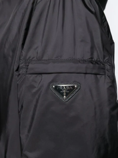 Shop Prada Lightweight Hooded Jacket In Black