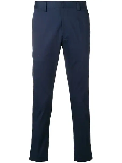 Shop Etro Stripe Tailored Trousers In Blue