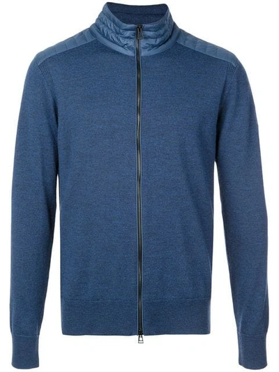 Shop Belstaff Zipped Front Cardigan In Blue