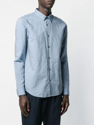 Shop Theory Irving Button Shirt In Blue