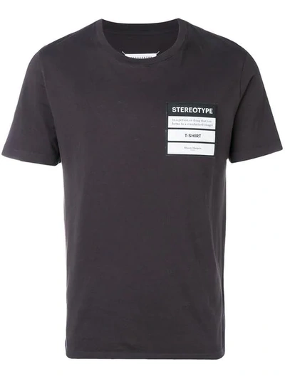 Shop Maison Margiela Stereotype Patch T-shirt In Black
