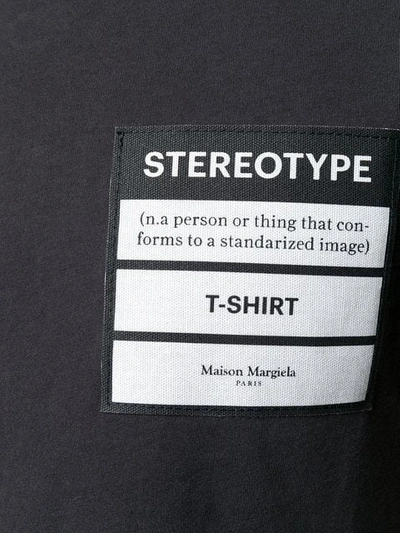 Shop Maison Margiela Stereotype Patch T-shirt In Black