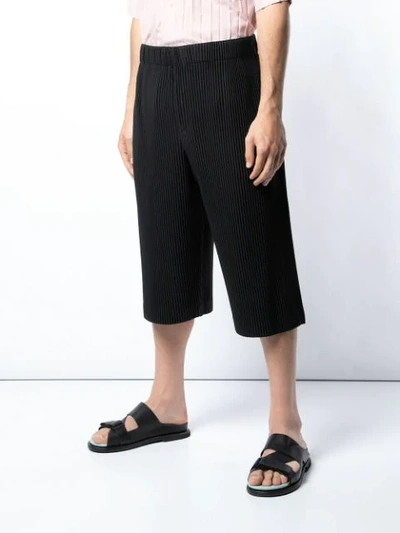 Shop Issey Miyake May Cropped Trousers In Black