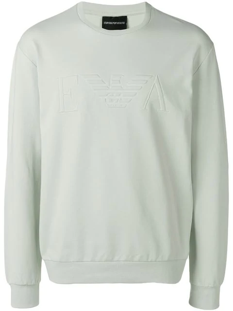 emporio armani embossed logo sweatshirt