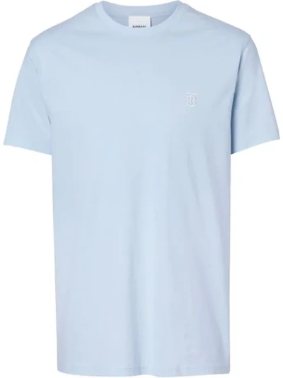 Shop Burberry Monogram Motif T In Pale Blue