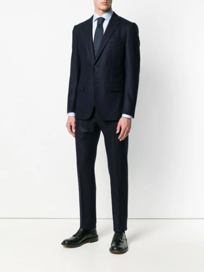 Shop Caruso Classic Fitted Suit - Blue