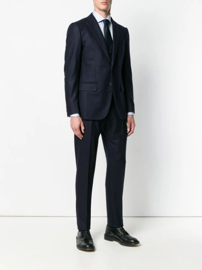 Shop Caruso Classic Fitted Suit - Blue