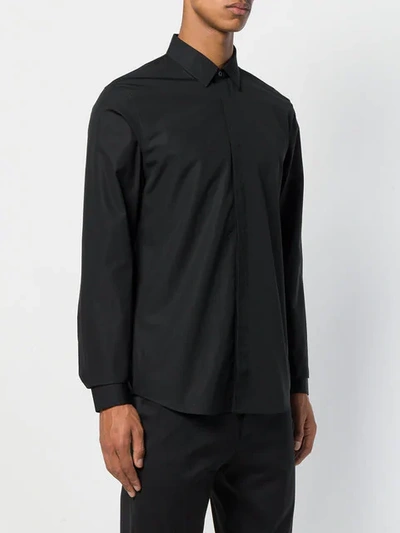 Jil Sander Tailored Long Sleeves Point Collar Shirt In Black