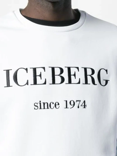 ICEBERG LOGO PRINT SWEATSHIRT - 白色