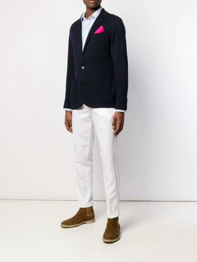 N•peal Fine Gauge Milano Jacket In Blue