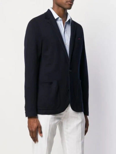 N•peal Fine Gauge Milano Jacket In Blue