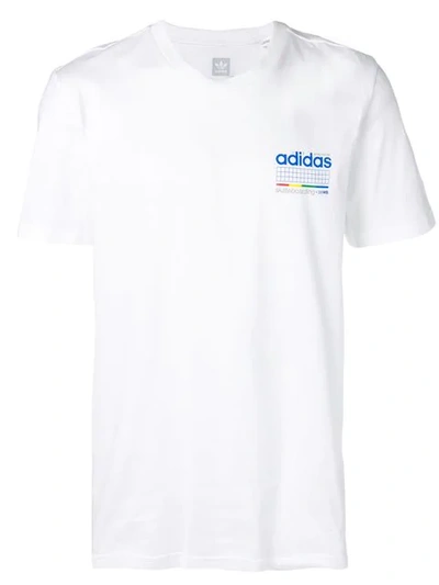 Shop Adidas Originals Adidas Logo Graphic T-shirt - White