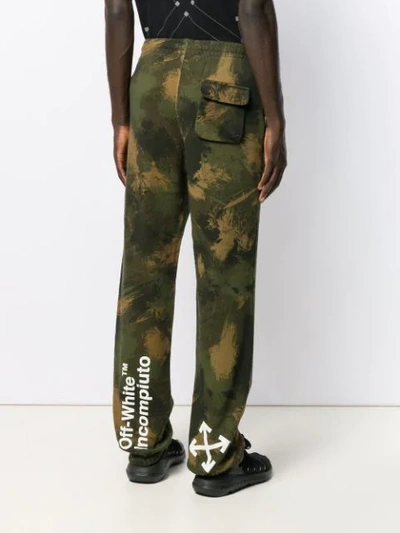 OFF-WHITE CAMOUFLAGE TRACK TROUSERS - 绿色