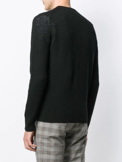 Shop Prada Shetland Design Sweater In Black