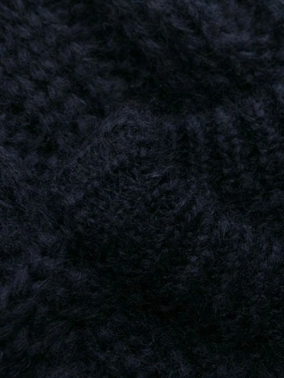 Shop Prada Woven Knit Jumper In Blue