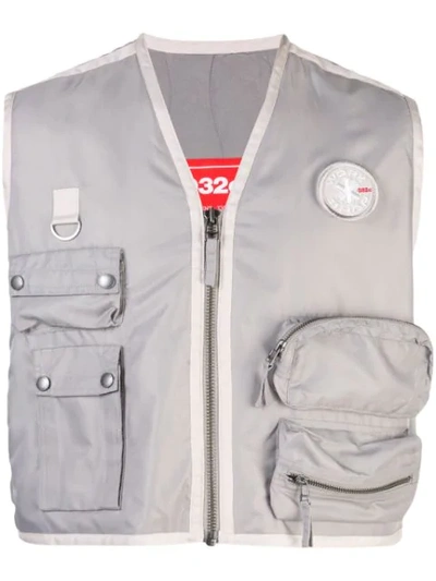032C MULTI-POCKET VEST - 灰色