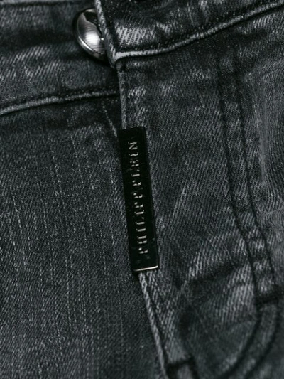 Shop Philipp Plein Remind Me Straight Cut Jeans In Grey