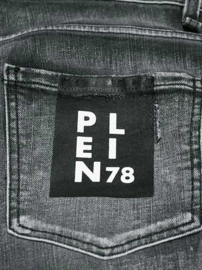 Shop Philipp Plein Remind Me Straight Cut Jeans In Grey