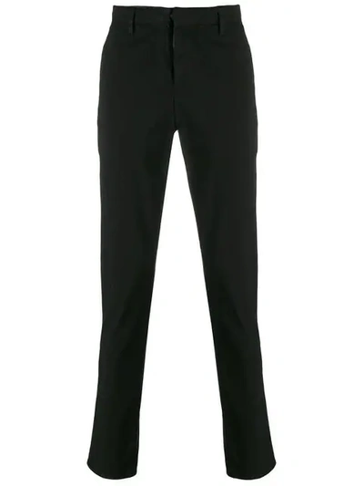 Shop Dondup Classic Chinos In Black