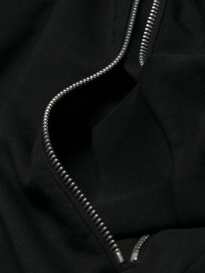 Shop Maison Margiela Zip Detail Hoodie In Black